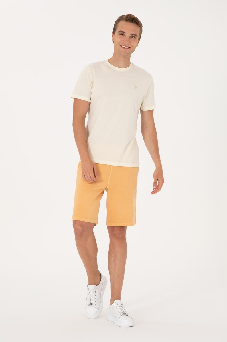 Erkek Turuncu Örme Şort