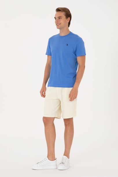 Erkek Krem Örme Şort