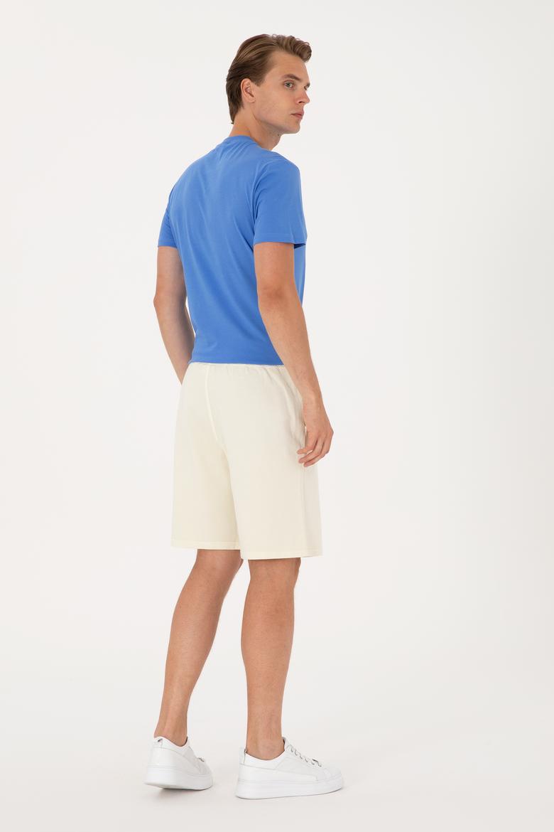 Erkek Krem Örme Şort - 50298037021