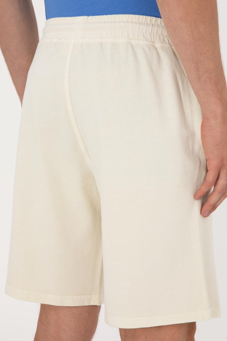 Erkek Krem Örme Şort - 50298037021