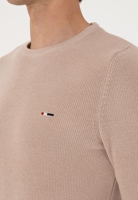 Erkek Slim Fit Bisiklet Yaka Taş Basic Kazak - 50313667105