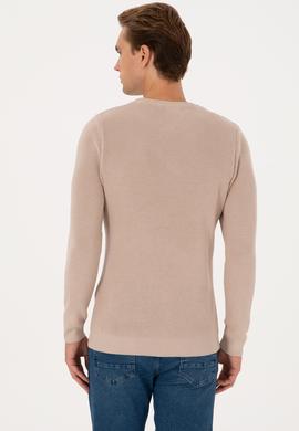 Erkek Slim Fit Bisiklet Yaka Taş Basic Kazak - 50313667105