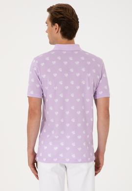 Erkek Regular Fit Lila Polo Yaka Tişört - 50299661009