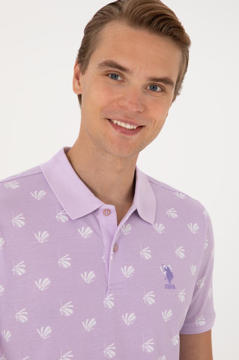 Erkek Regular Fit Lila Polo Yaka Tişört