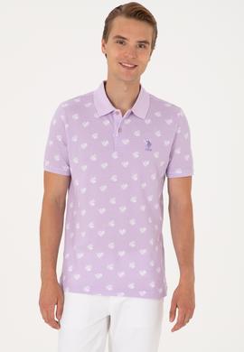 Erkek Regular Fit Lila Polo Yaka Tişört - 50299661009
