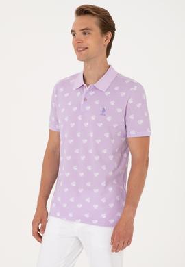 Erkek Regular Fit Lila Polo Yaka Tişört - 50299661009