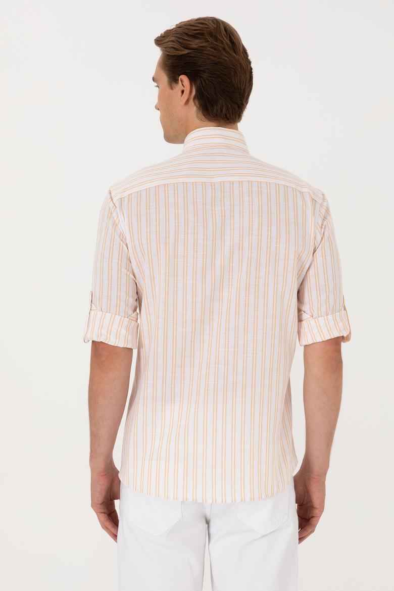 Erkek Sarı Uzun Kollu Gömlek - 50306339026