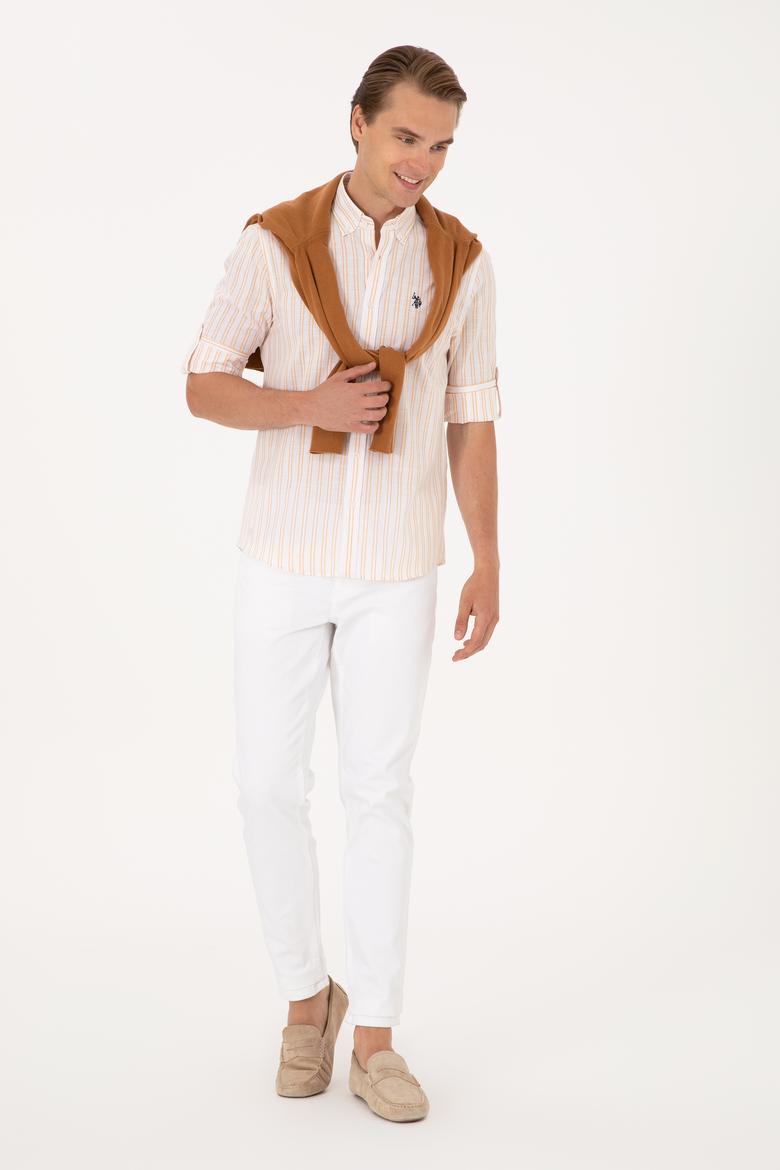 Erkek Sarı Uzun Kollu Gömlek - 50306339026