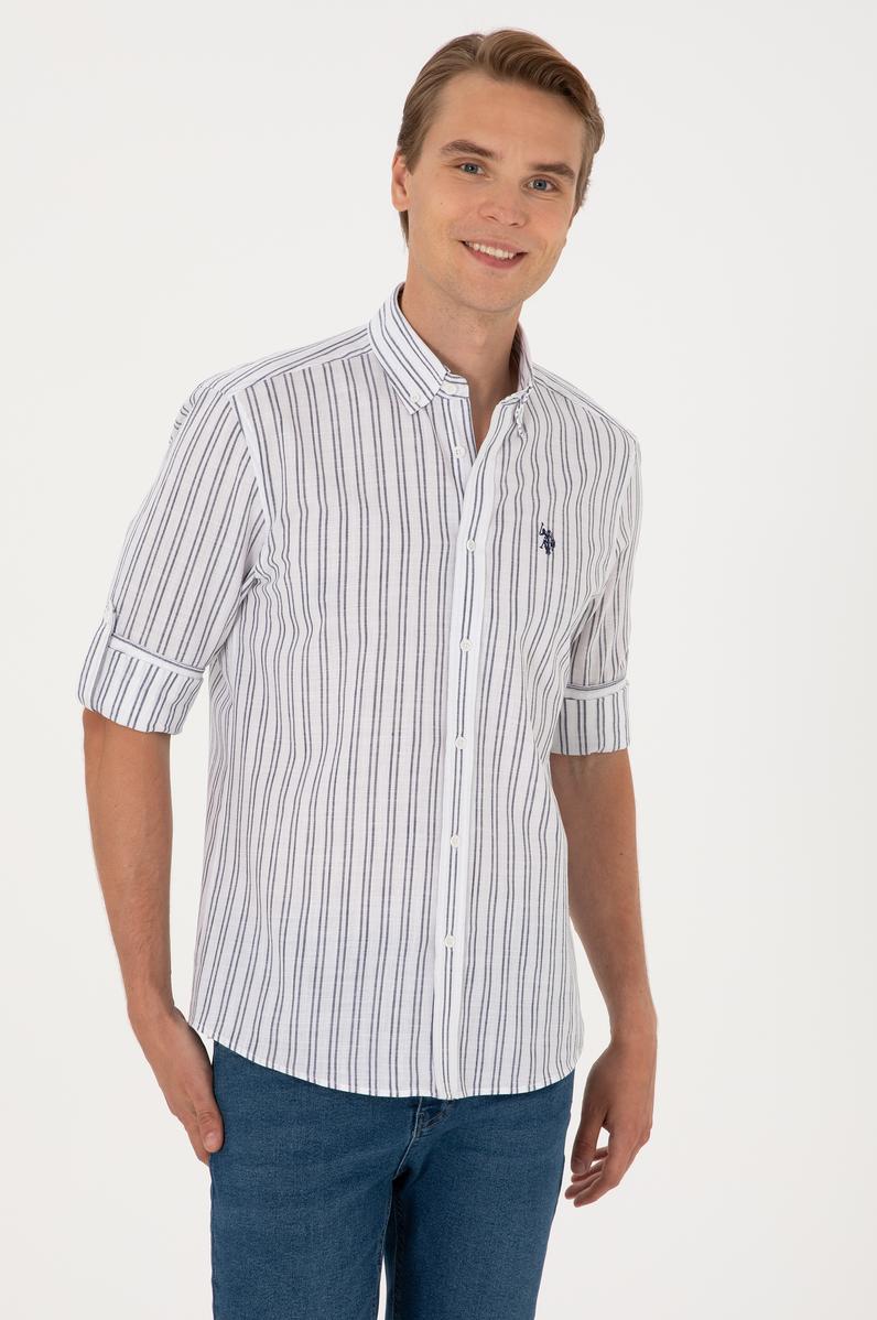 Erkek Lacivert Uzun Kollu Gömlek