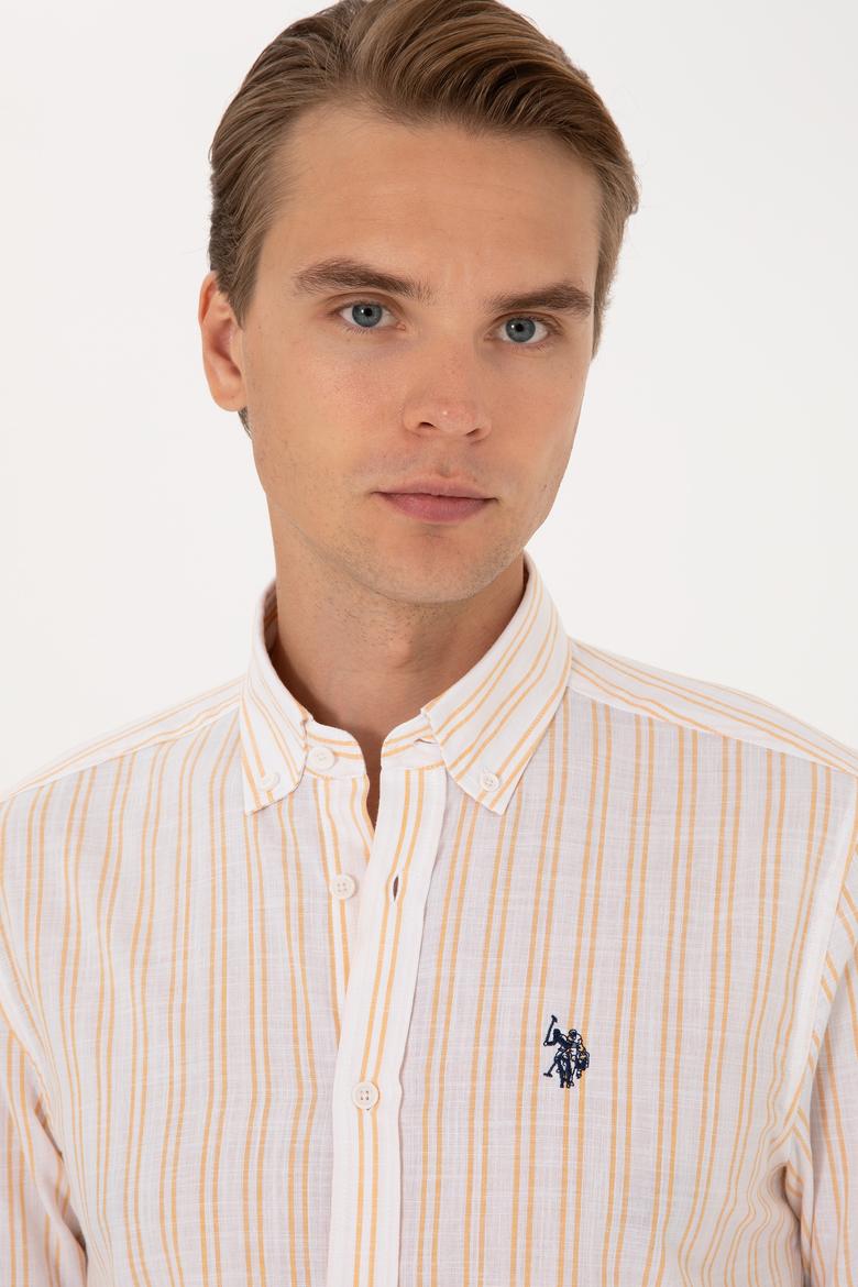 Erkek Sarı Uzun Kollu Gömlek - 50306339026