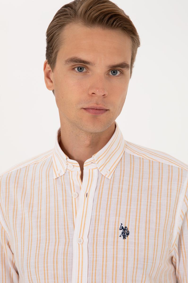 Erkek Sarı Uzun Kollu Gömlek