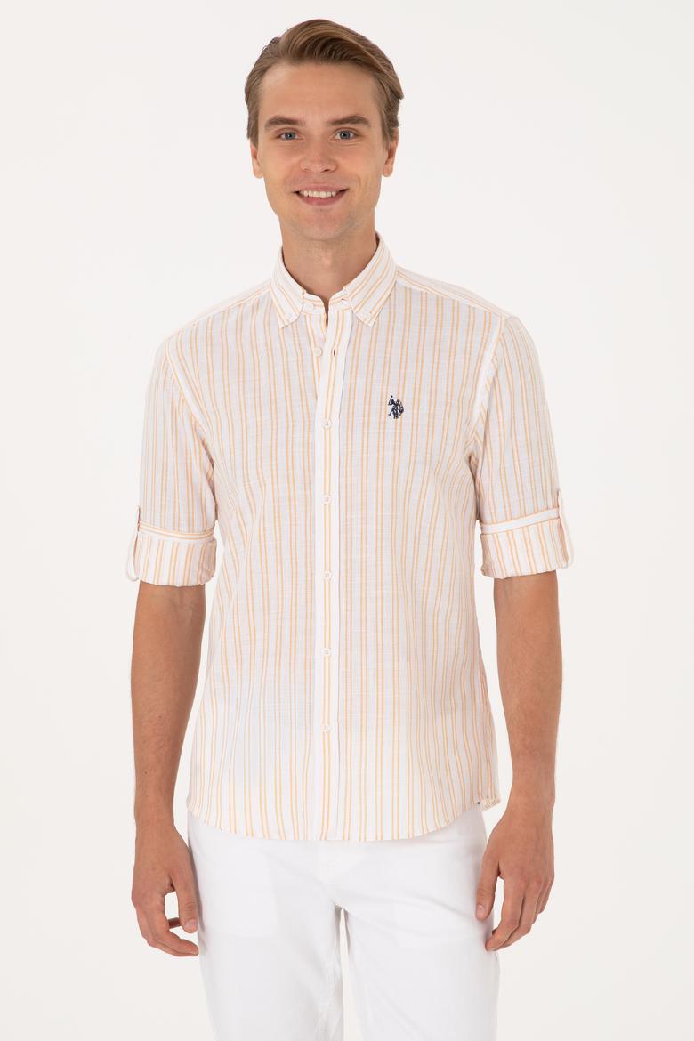 Erkek Sarı Uzun Kollu Gömlek