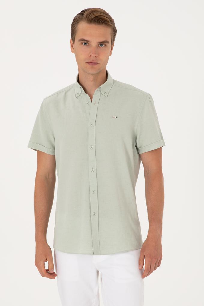 Erkek Su Yeşili Kısa Kollu Gömlek