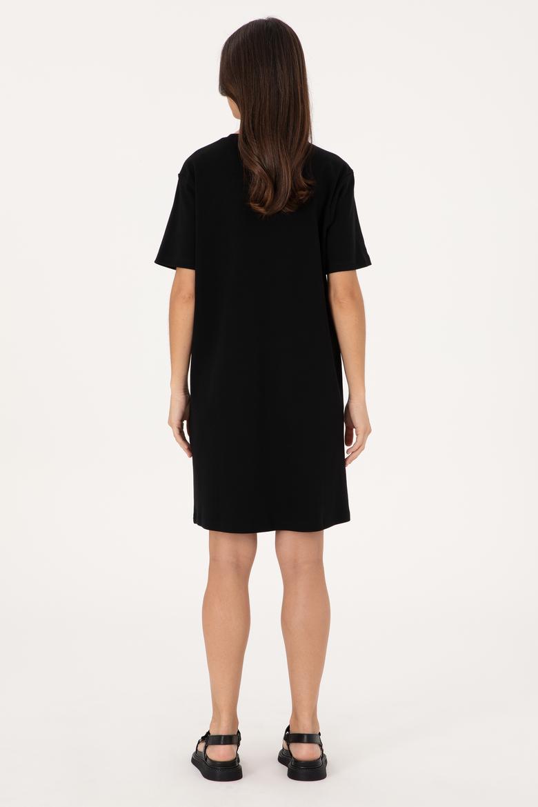Kadın Siyah Örme Elbise - 50307835018