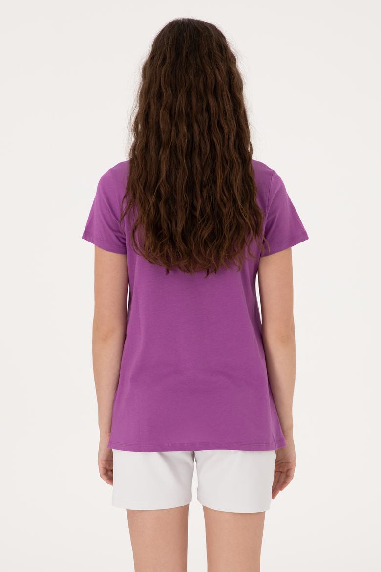 Kadın Menekşe Tişört - 50307933036