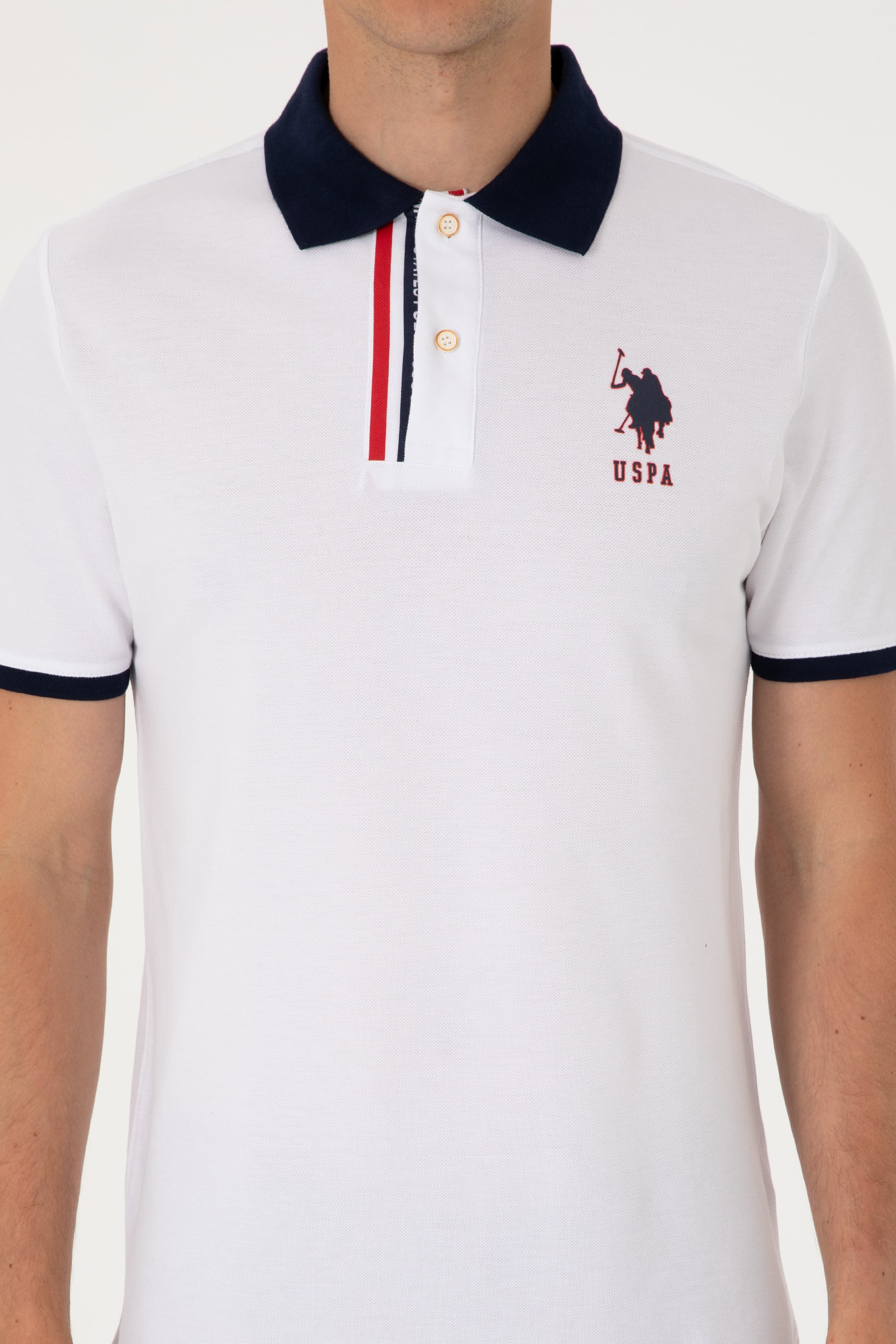 Erkek Regular Fit Polo Yaka Beyaz Tişört