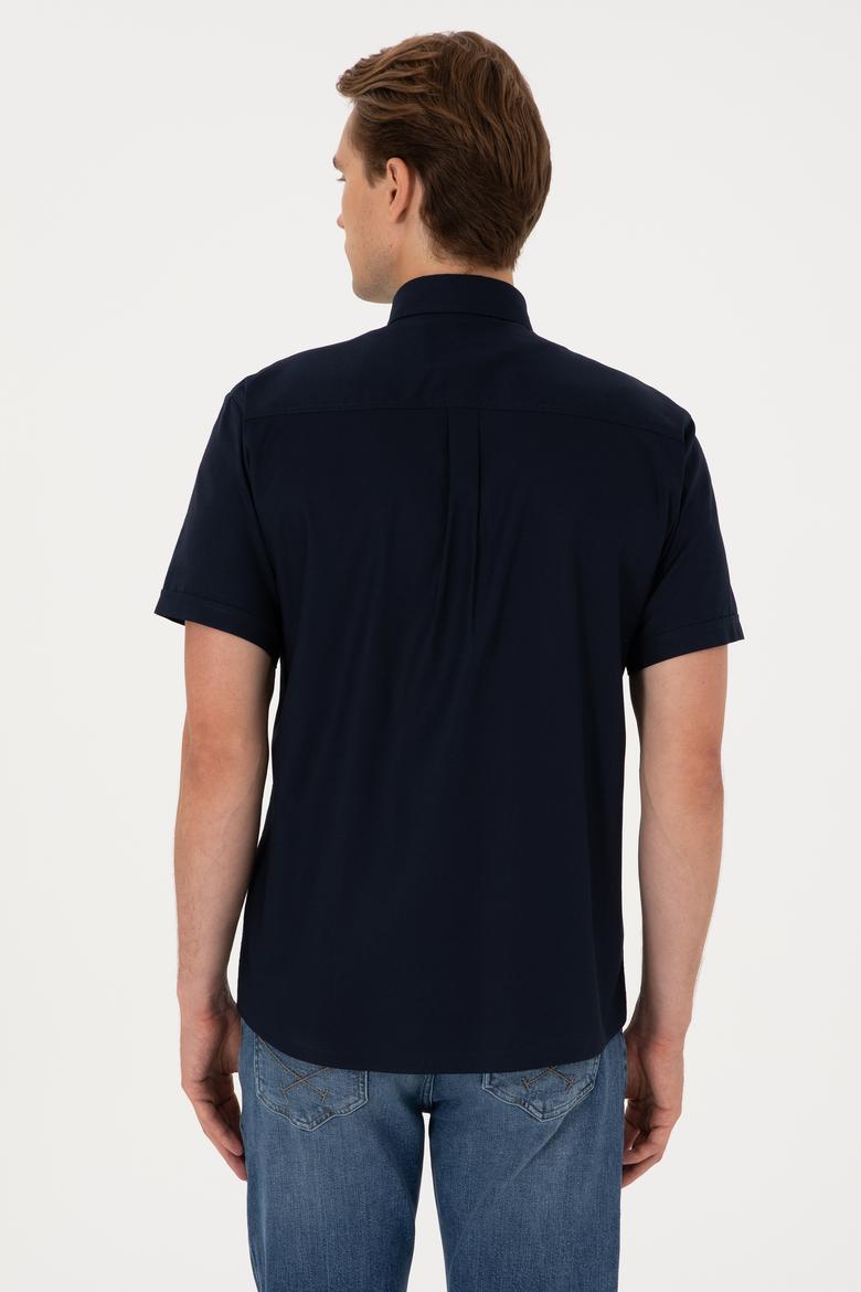 Erkek Lacivert Kısa Kollu Gömlek - 50297992024