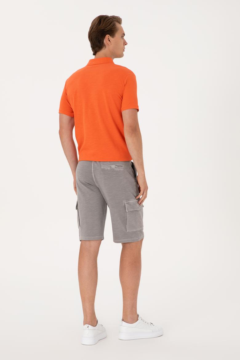 Erkek Koyu Gri Örme Şort - 50285309021