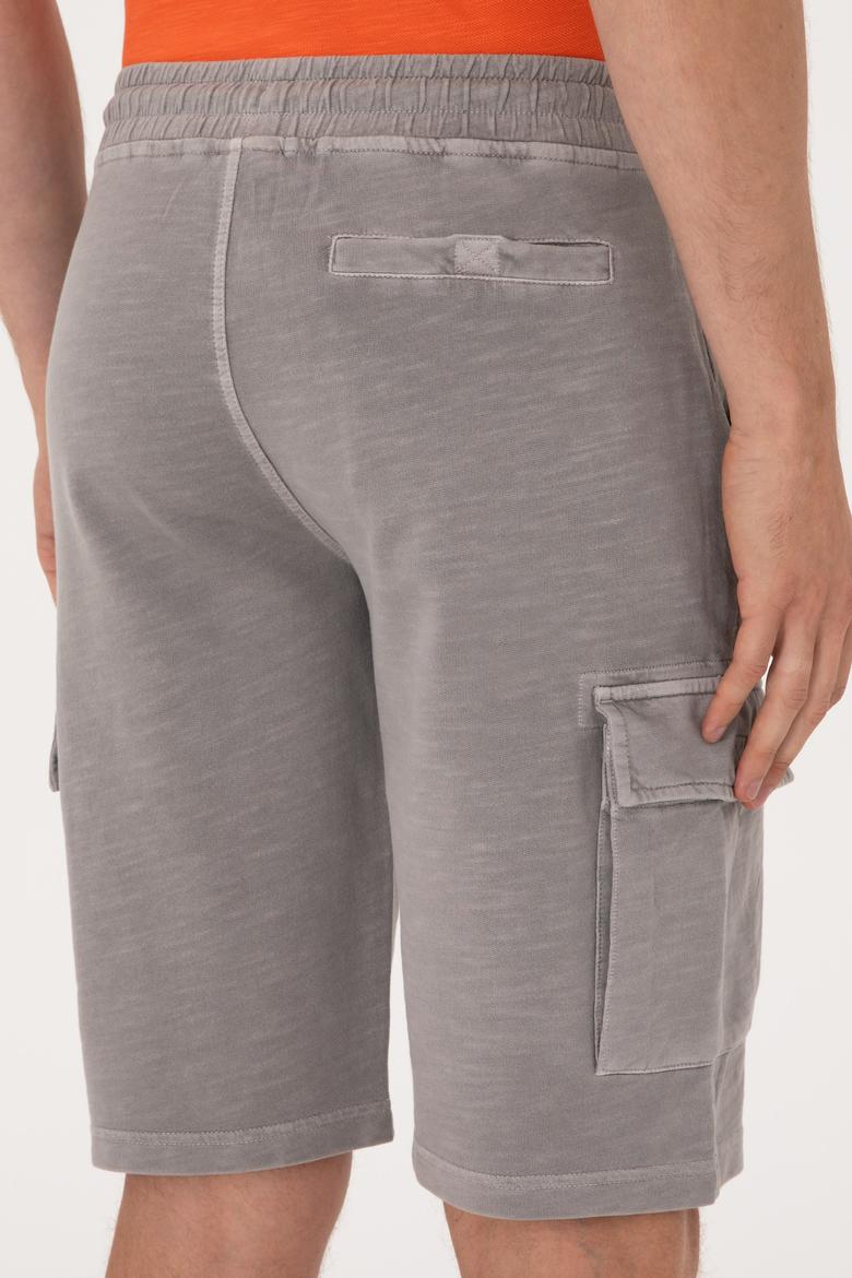 Erkek Koyu Gri Örme Şort - 50285309021