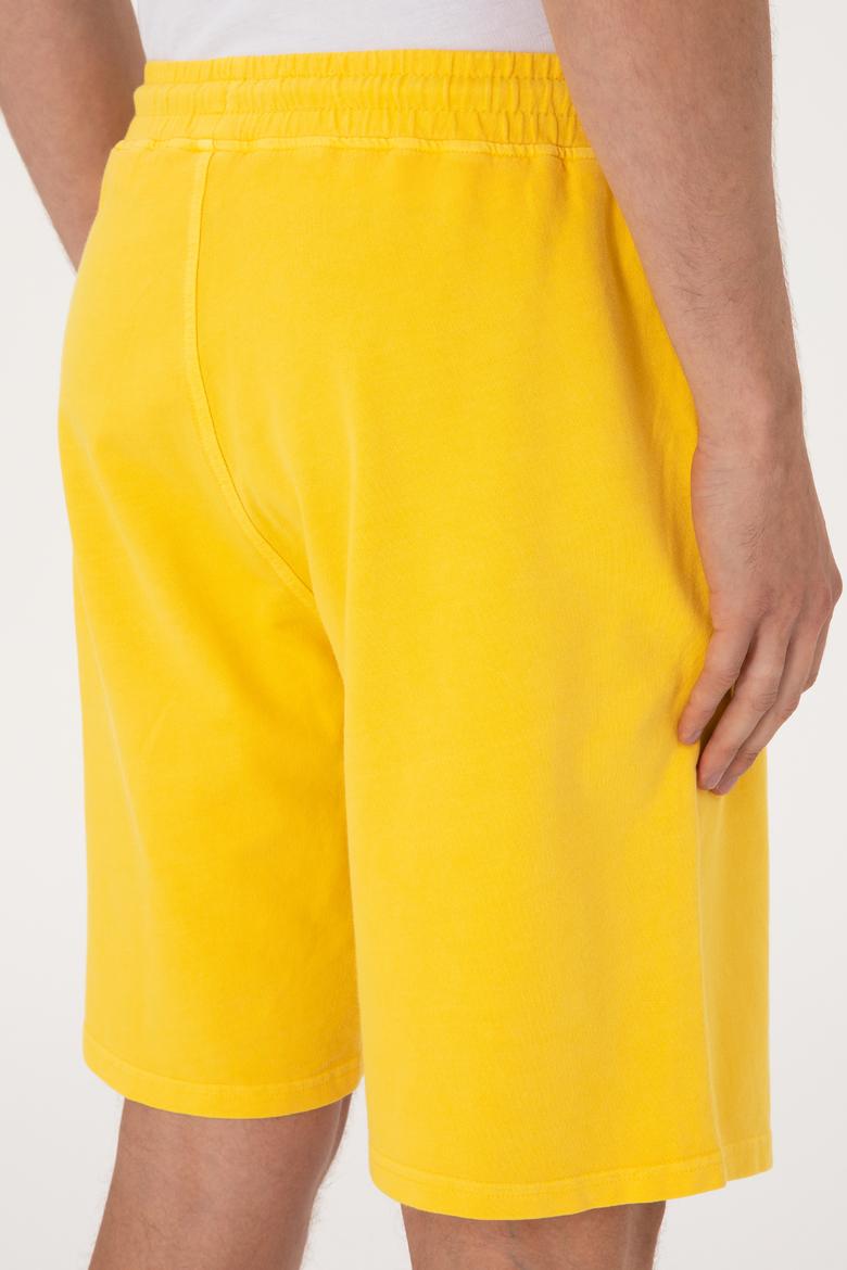 Erkek Sarı Örme Şort - 50298037018