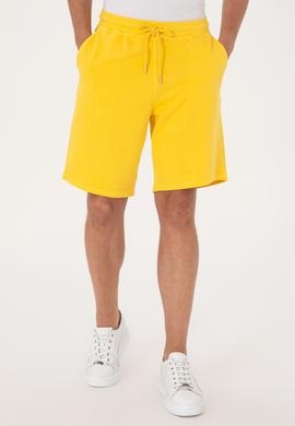 Erkek Sarı Örme Şort - 50298037018