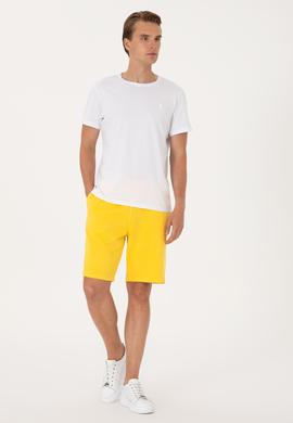 Erkek Sarı Örme Şort - 50298037018
