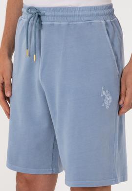 Erkek Mavi Örme Şort - 50298037068