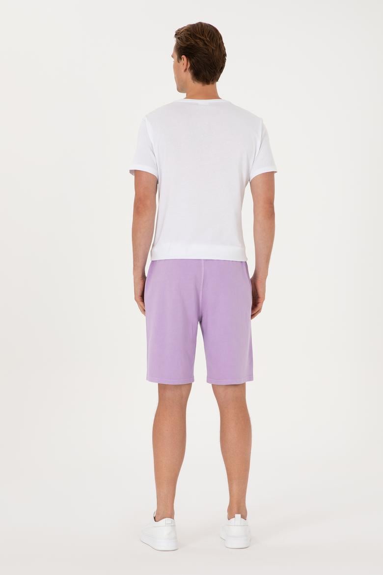 Erkek Lila Örme Şort - 50298037048
