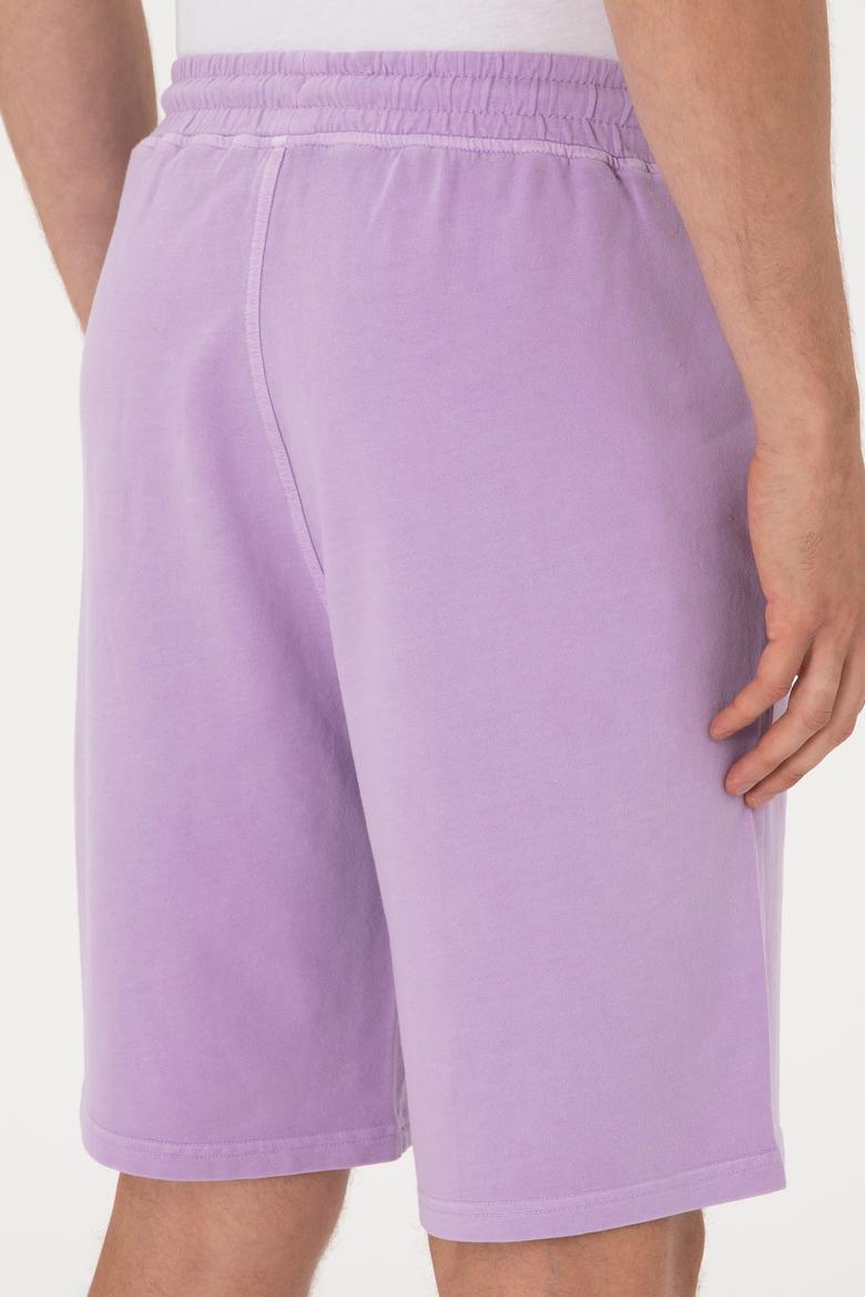 Erkek Lila Örme Şort - 50298037048