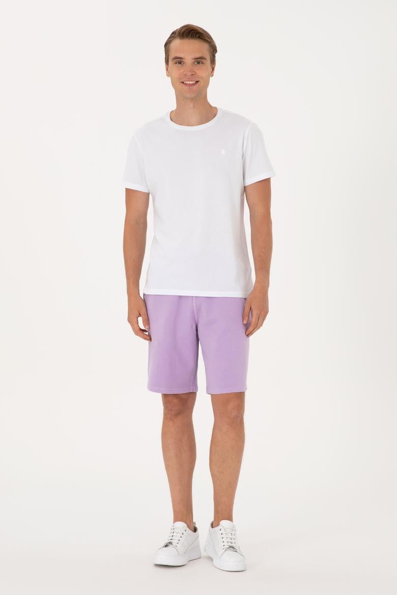 Erkek Lila Örme Şort
