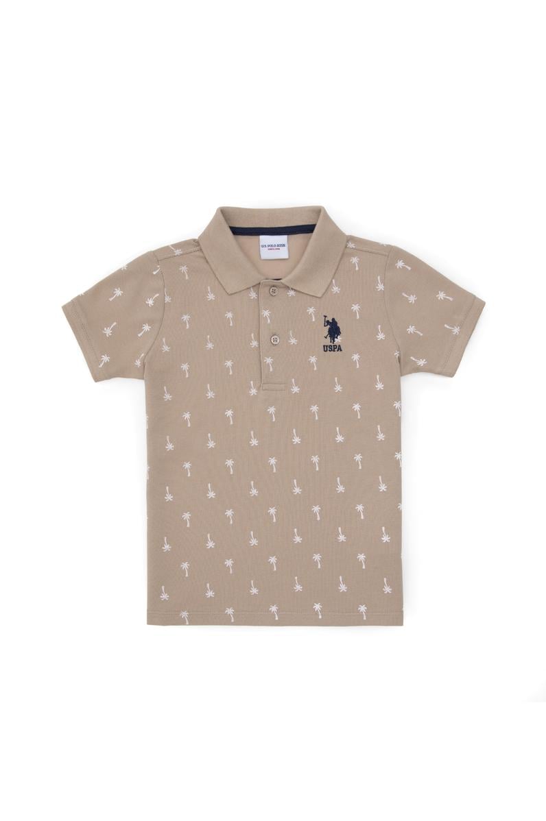 Erkek Çocuk Polo Yaka Açık Haki Tişört