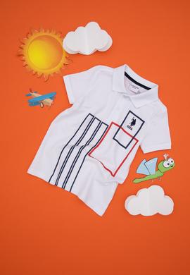 Erkek Çocuk Beyaz Polo Yaka Tişört - 50307175003