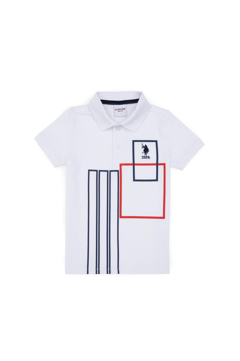 Erkek Çocuk Beyaz Polo Yaka Tişört