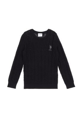 Erkek Çocuk Siyah Basic Kazak - 50315638051