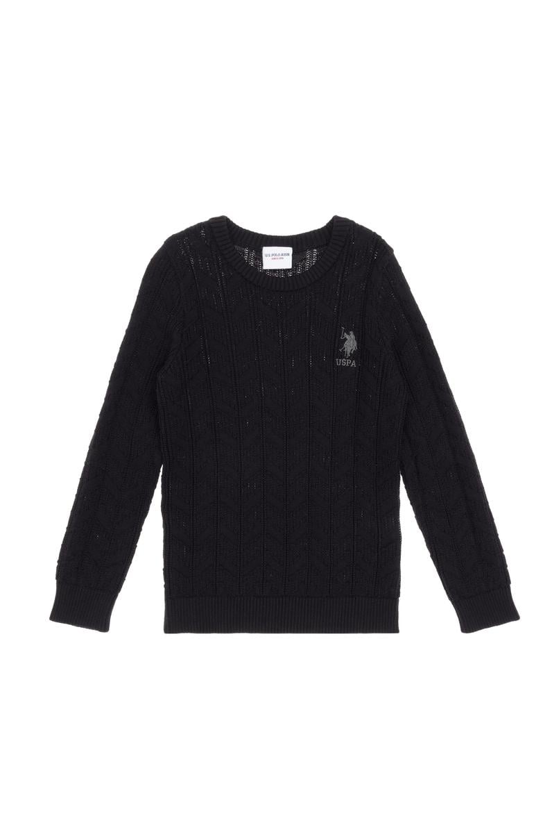 Erkek Çocuk Siyah Basic Kazak