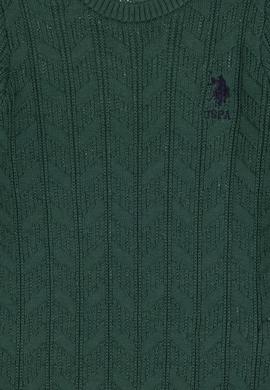 Erkek Çocuk Koyu Yeşil Basic Kazak - 50315638018