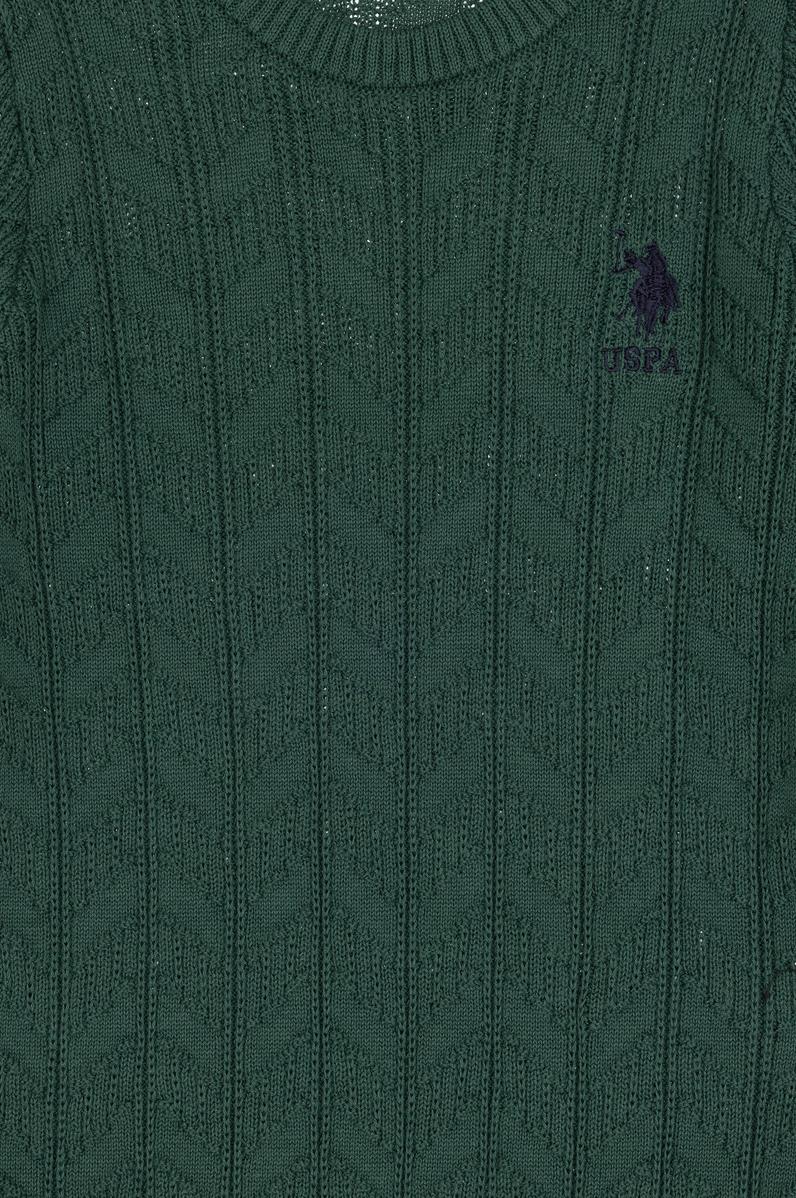 Erkek Çocuk Koyu Yeşil Basic Kazak