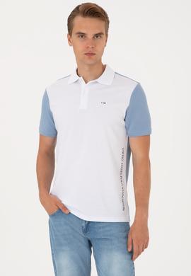 Erkek Regular Fit Mavi Polo Yaka Tişört - 50306790017