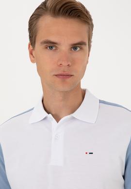 Erkek Regular Fit Mavi Polo Yaka Tişört - 50306790017