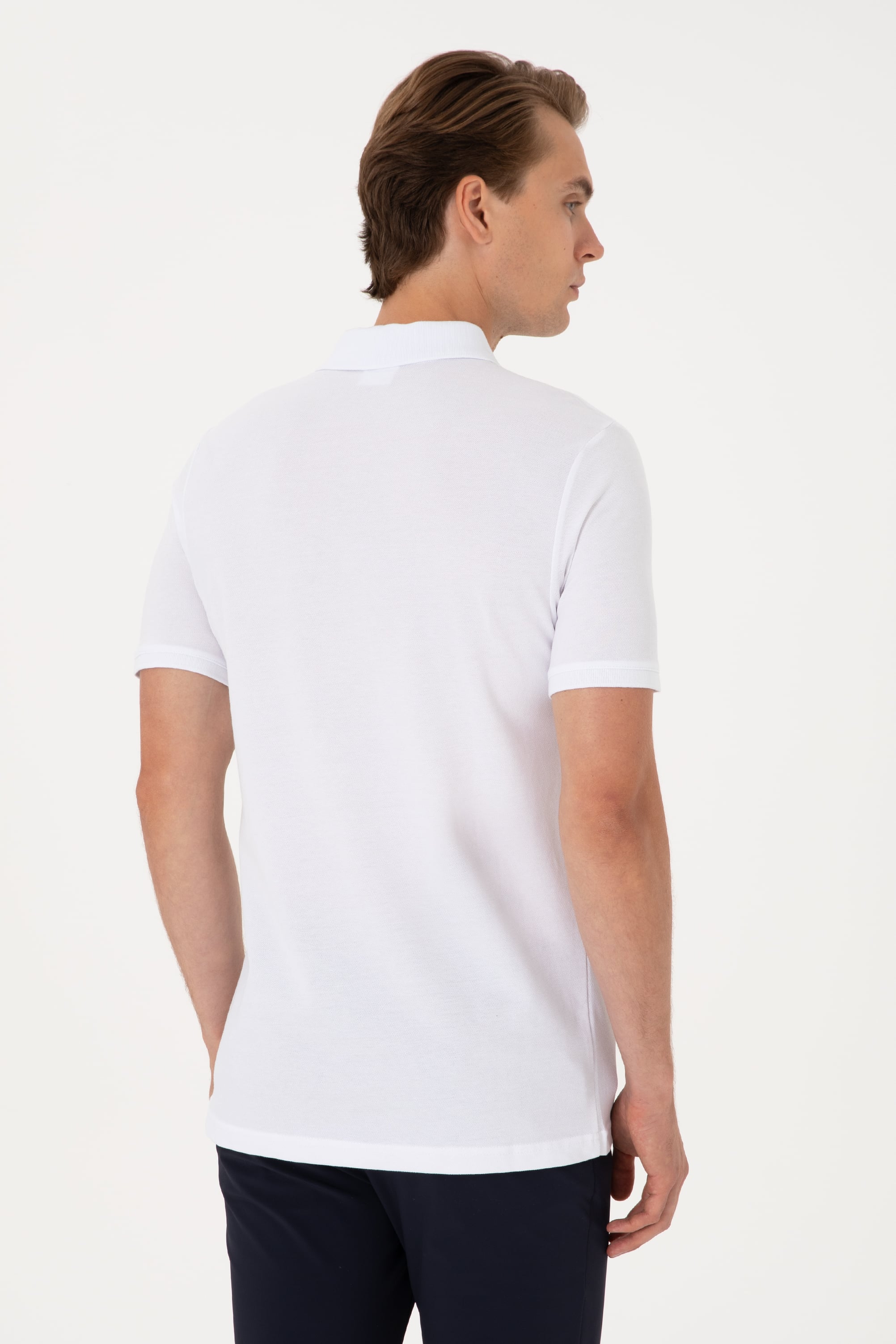 Erkek Regular Fit Polo Yaka Açık Pembe Tişört