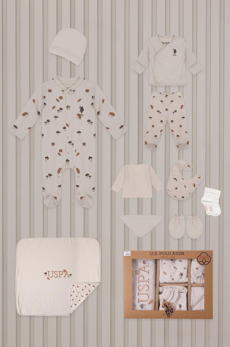 Erkek Bebek Krem Pijama Takımı