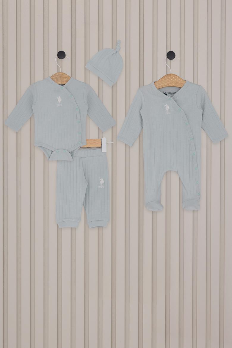 Erkek Bebek Su Yeşili Pijama Takımı