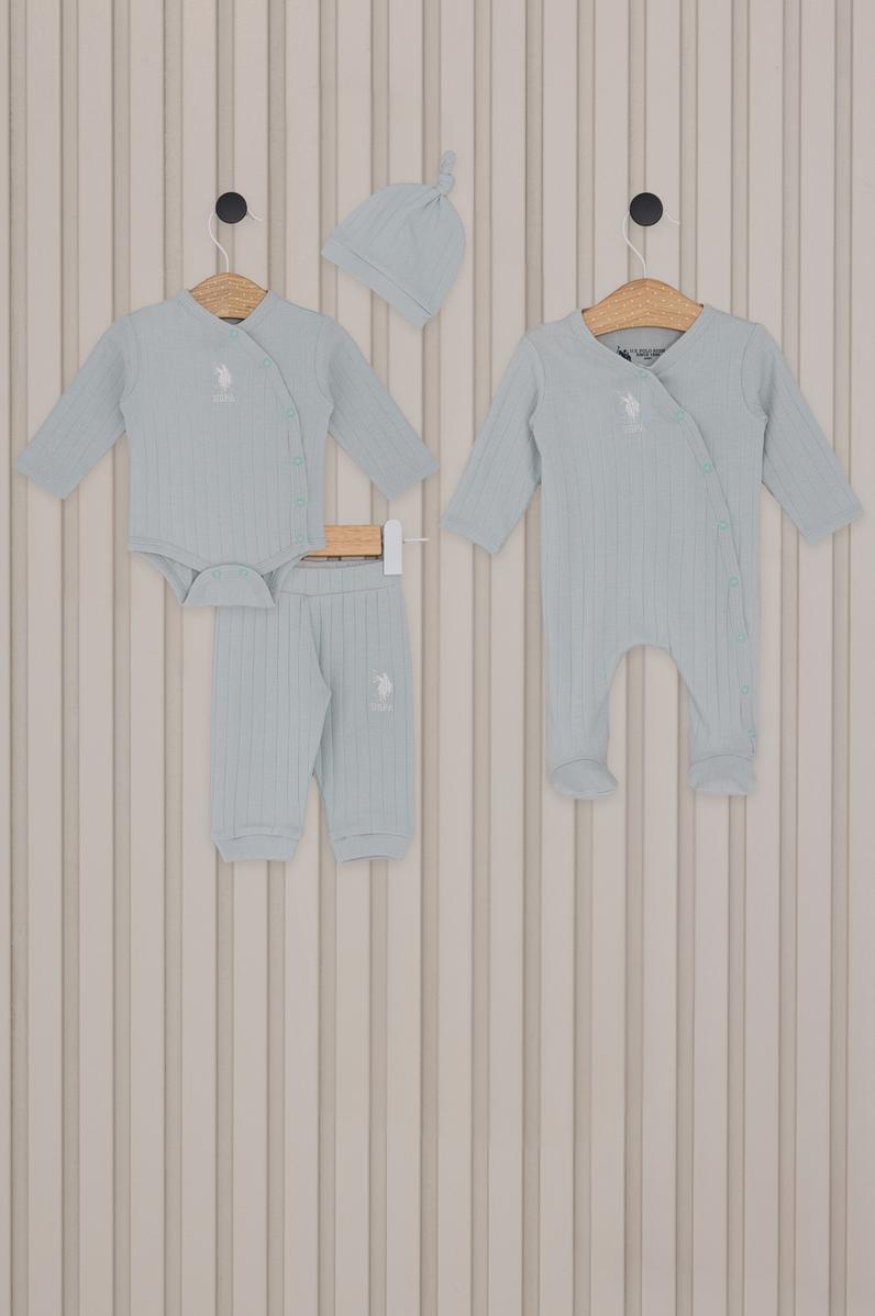 Erkek Bebek Su Yeşili Pijama Takımı