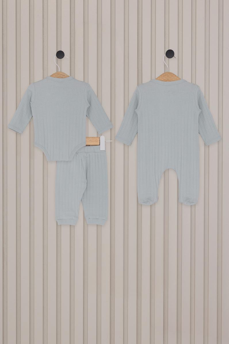 Erkek Bebek Su Yeşili Pijama Takımı