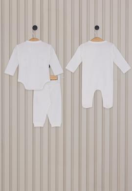 Erkek Bebek Krem Pijama Takımı - 50318278001