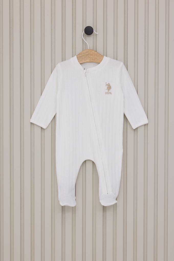 Erkek Bebek Krem Pijama Takımı