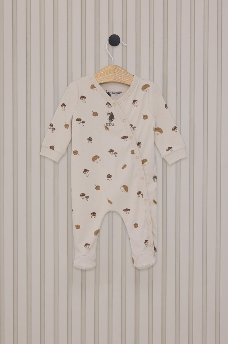 Erkek Bebek Krem Pijama Takımı