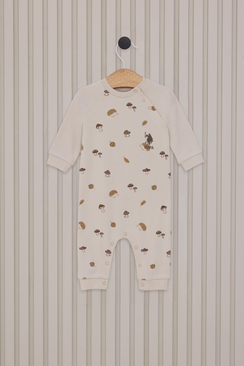 Erkek Bebek Krem Pijama Takımı