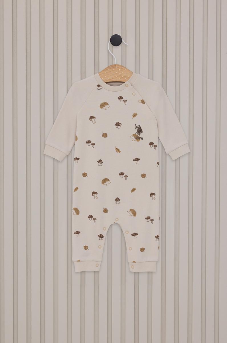 Erkek Bebek Krem Pijama Takımı