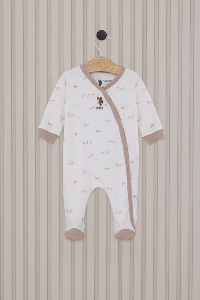 Erkek Bebek Krem Pijama Takımı